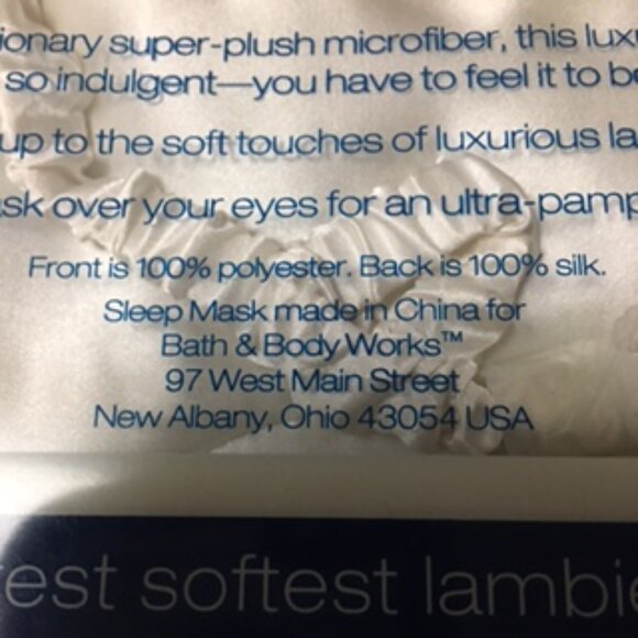 RARE Vintage Bath & Body  Works "lambie" Sleep Mask  NEW-NEVER BEEN OPEN - Picture 5 of 8